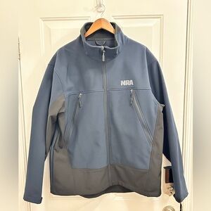 NRA National Rifle Assoc. Full Zip Fleece Lined Jacket Navy/Black Men’s XL